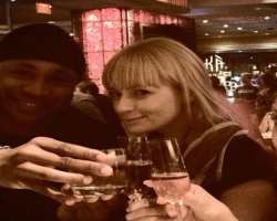 Beth Behrs consuming alcohol